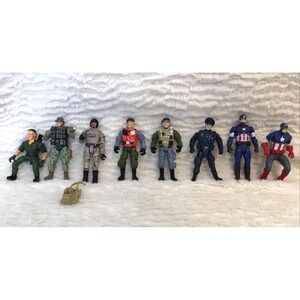 Military Action Figures Chap Mei Soldier Army Special Forces + Marvel, Lot of 8